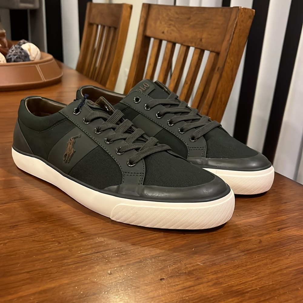 Polo Ralph Lauren Ian Green Canvas boat deck shoes sneakers new Mens Size 12